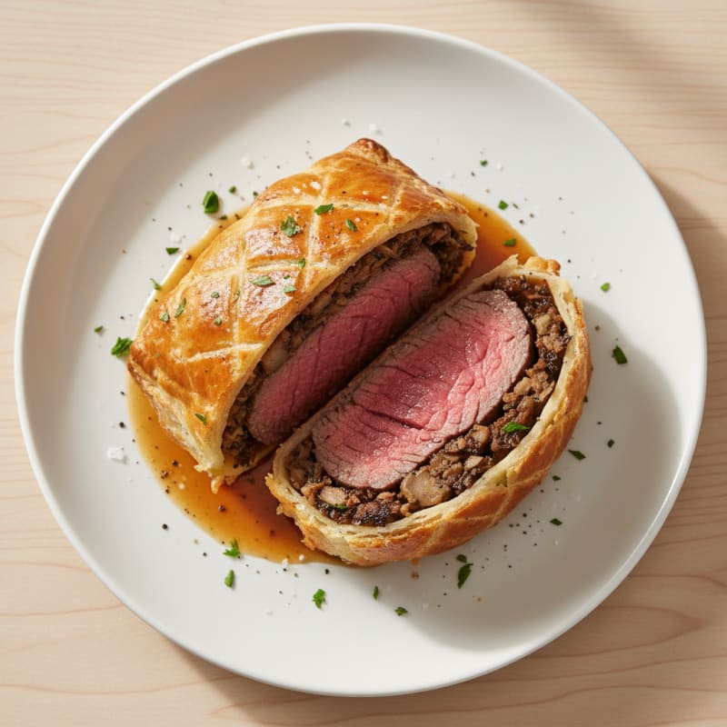 Beef Wellington with Mushroom Duxelles