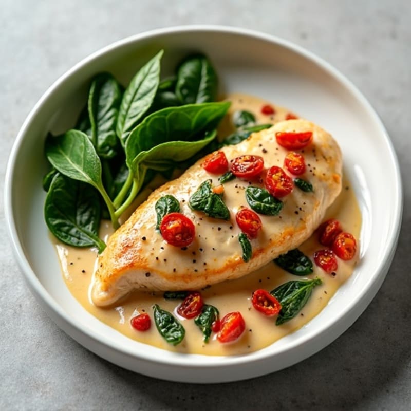 Creamy Tuscan Chicken with Spinach and Sun-Dried Tomatoes