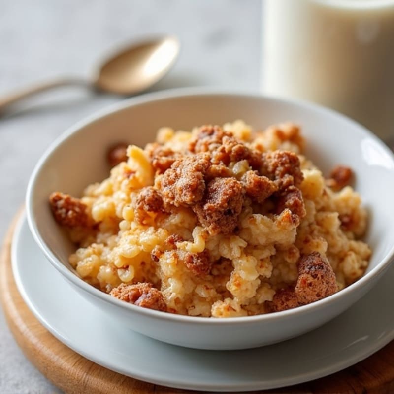 Protein-Packed Cinnamon Roll Baked Oatmeal