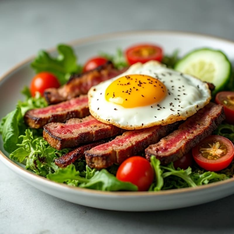 Grilled Steak Cobb Salad with Greek Yogurt Dressing