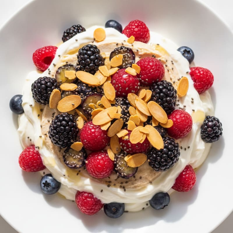 Creamy Greek Yogurt Protein Parfait with Mixed Berries