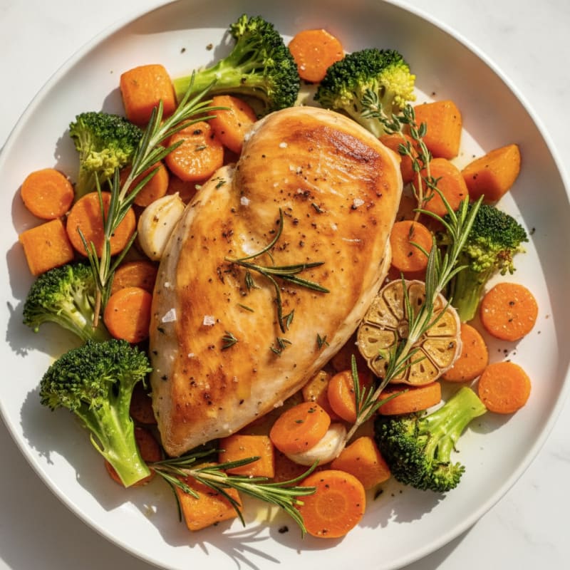 Herb-Roasted Chicken with Roasted Vegetables