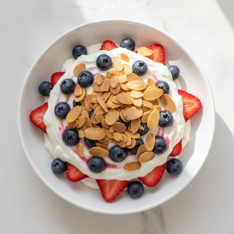 Creamy Greek Yogurt Protein Parfait with Almonds