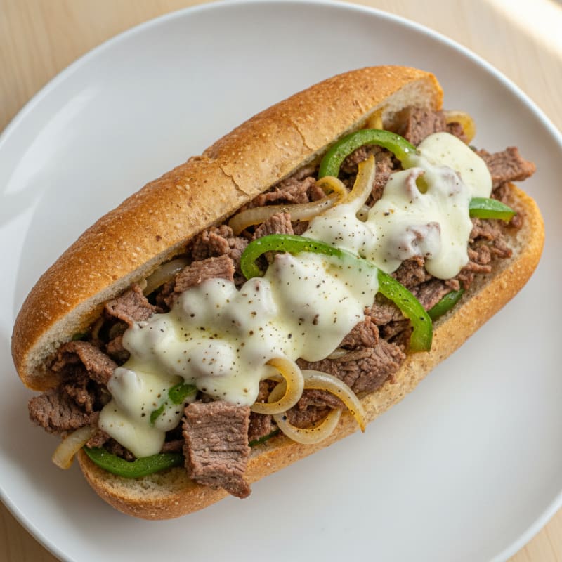 Philly Cheesesteak with Caramelized Onions