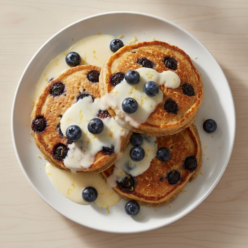 Blueberry Ricotta Pancakes with Lemon Zest