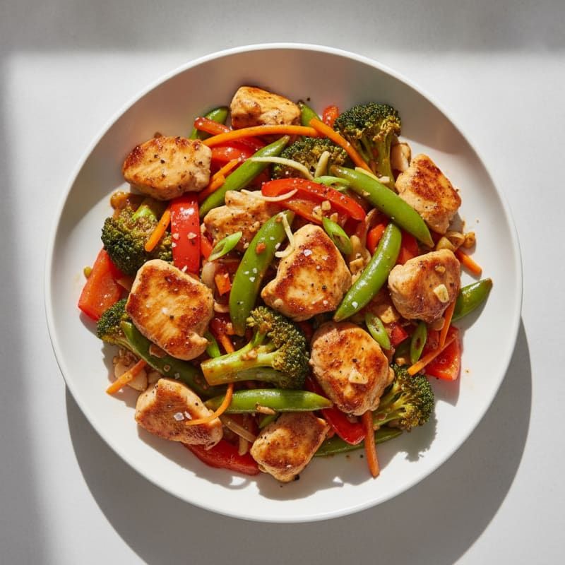 Chicken and Mixed Veggie Stir-Fry