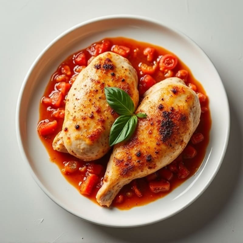 Roasted Chicken with Creamy Spiced Tomato Sauce