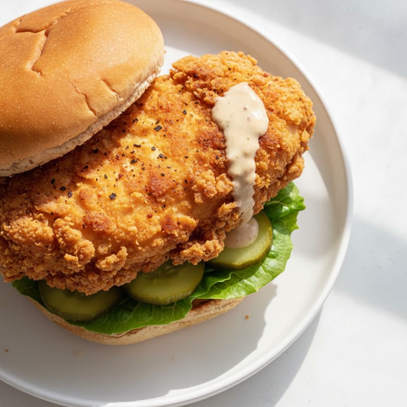 Buttermilk Fried Chicken Sandwich with Pickles
