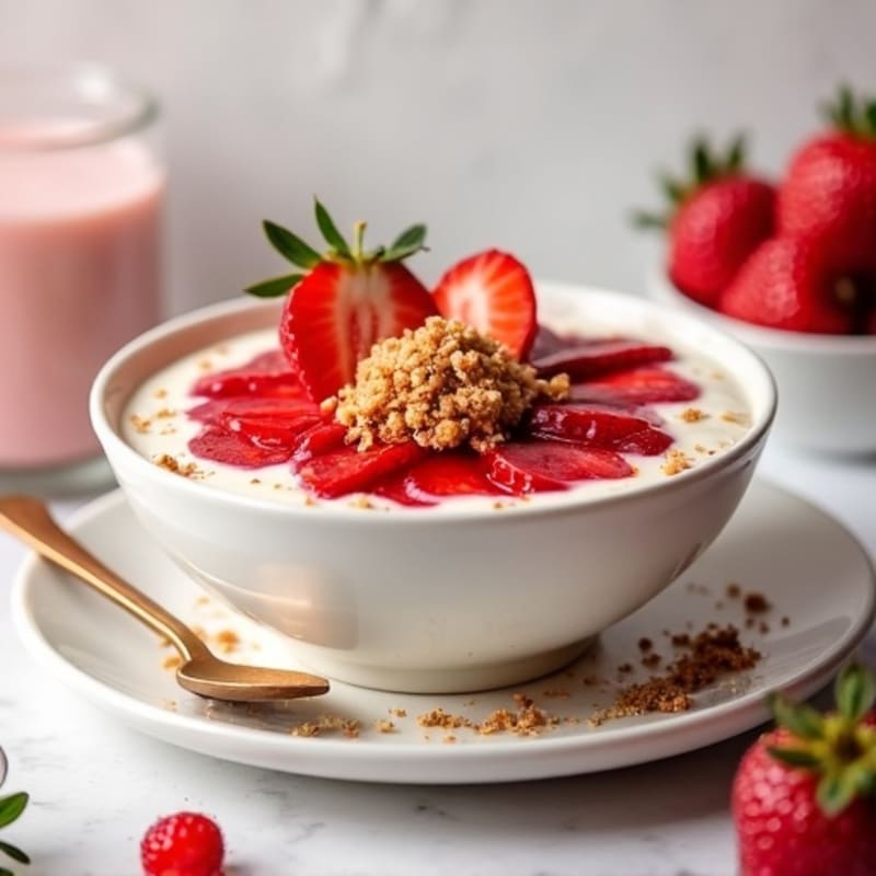 Creamy Strawberry Protein Shortcake Bowl