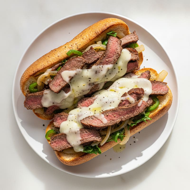 Philly Cheesesteak with Caramelized Onions