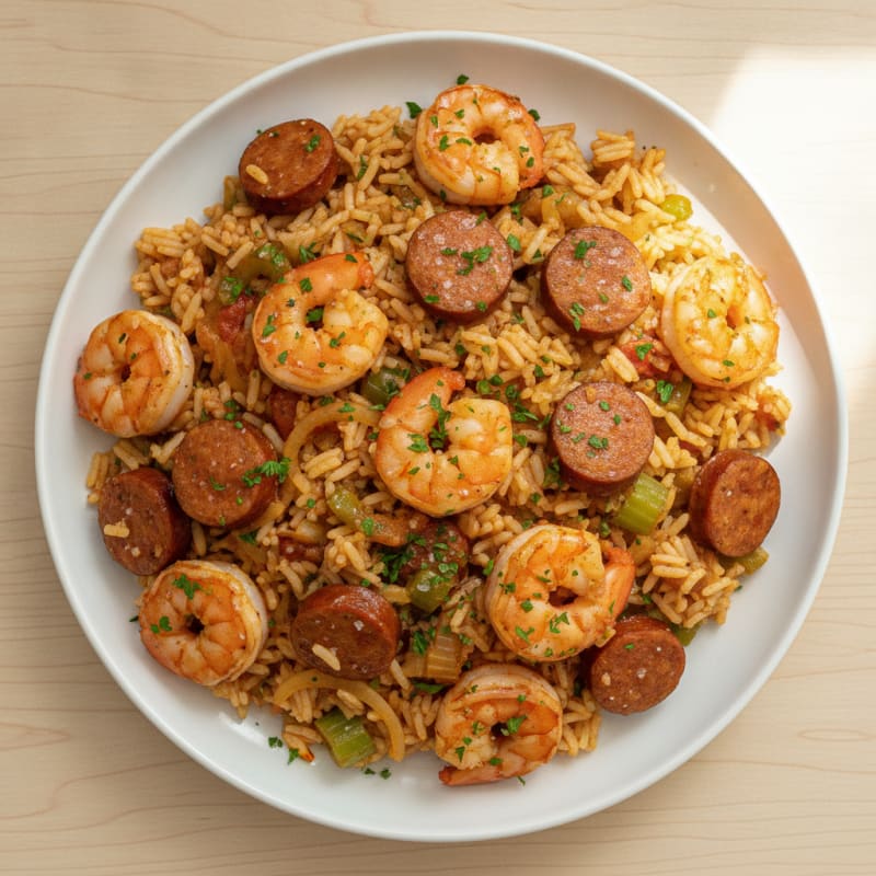 Creole Shrimp and Sausage Jambalaya