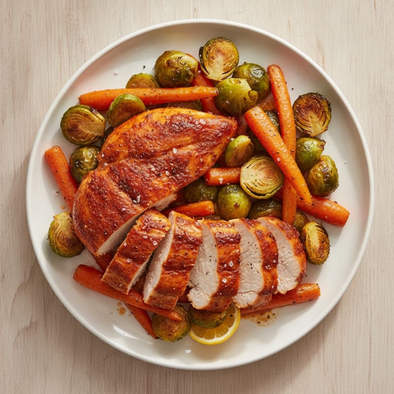Spicy Harissa Chicken with Roasted Vegetables