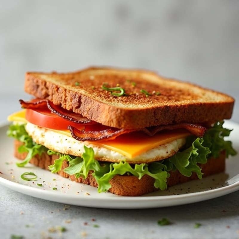 Crispy Bacon Avocado Lettuce Tomato Sandwich
