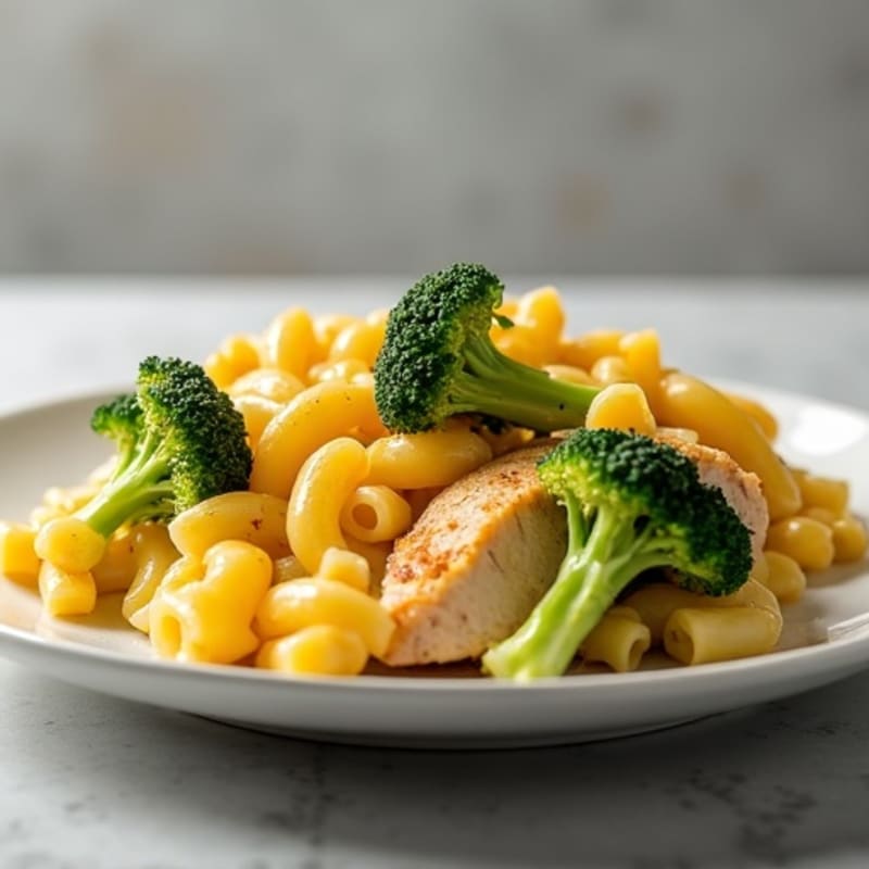 Cheesy Baked Chicken and Broccoli Macaroni