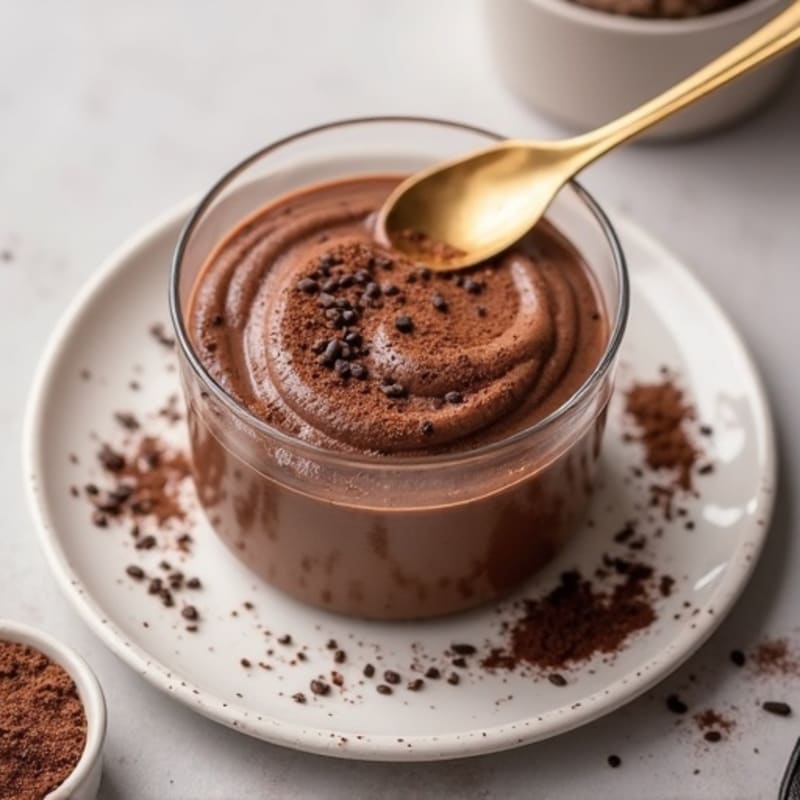 Silky Chocolate Protein Pudding with Chia Seeds