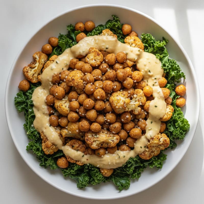 Roasted Vegetable and Chickpea Bowl