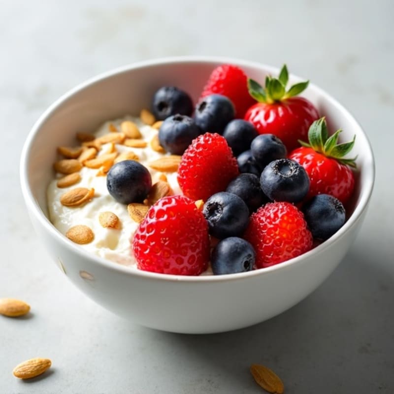 Cottage Cheese Berry Bowl with Toasted Seeds
