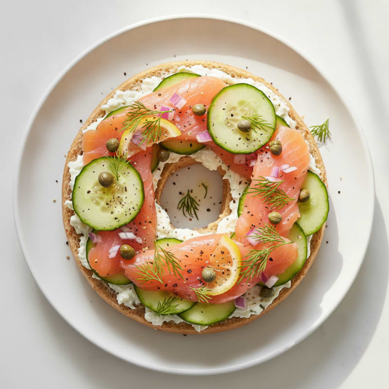 Smoked Salmon Everything Bagel