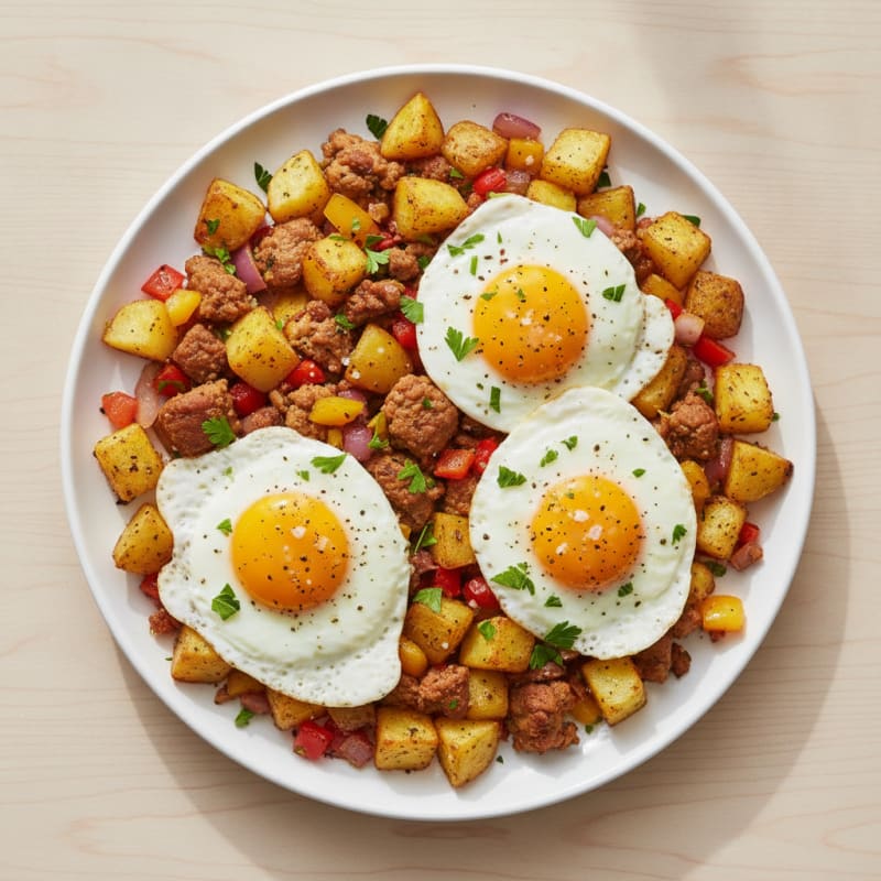 Sheet Pan Roasted Potatoes and Eggs