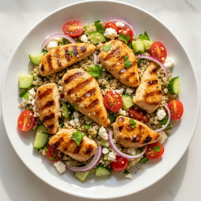 Lemon Herb Chicken and Quinoa Salad