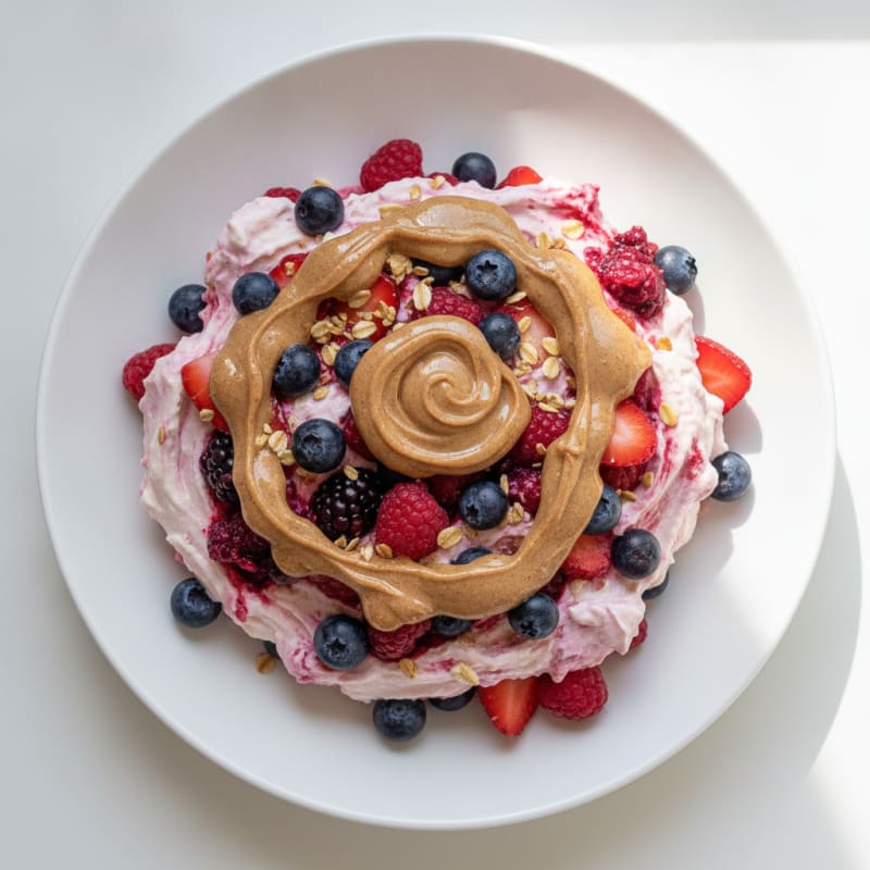 Greek Yogurt Protein Mousse with Mixed Berries