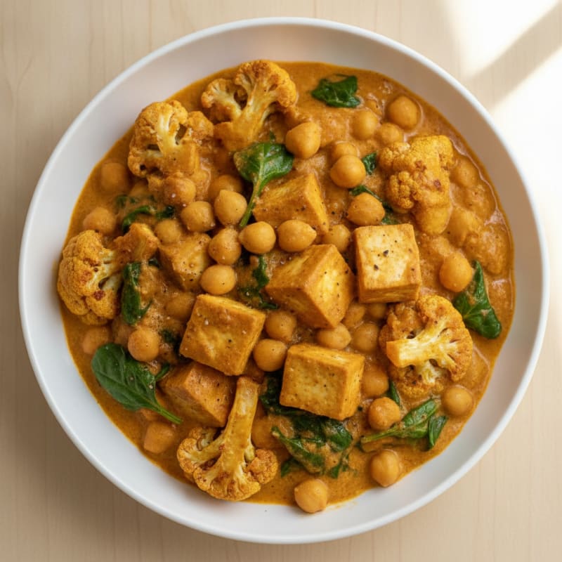 Roasted Vegetable and Chickpea Curry