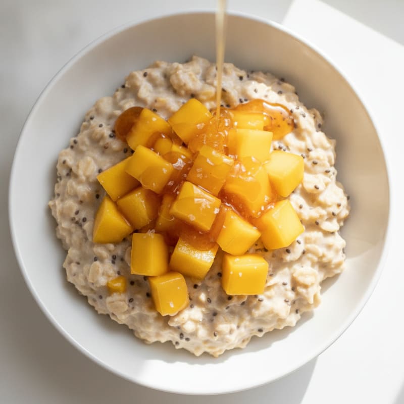 Mango Honey Protein Overnight Oats