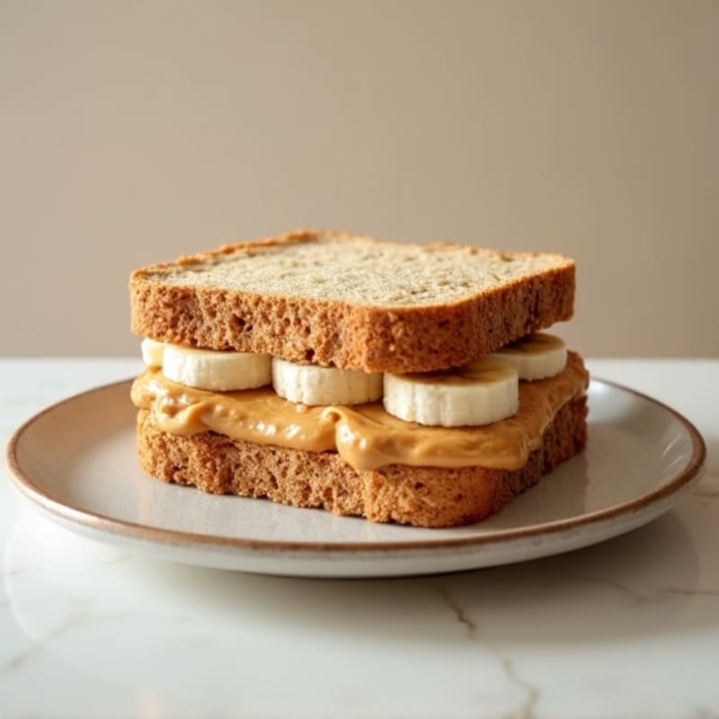 Creamy Peanut Butter and Greek Yogurt Fluff Whole Grain Sandwich