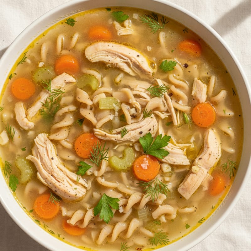 Chicken Noodle Soup with Herbs