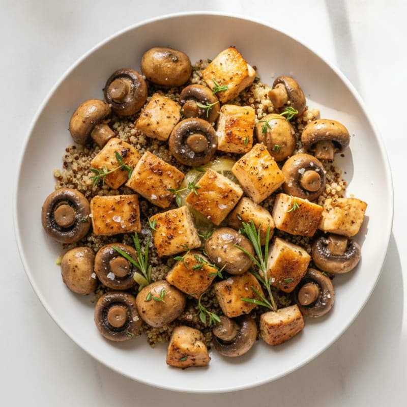 Roasted Garlic Butter Mushrooms