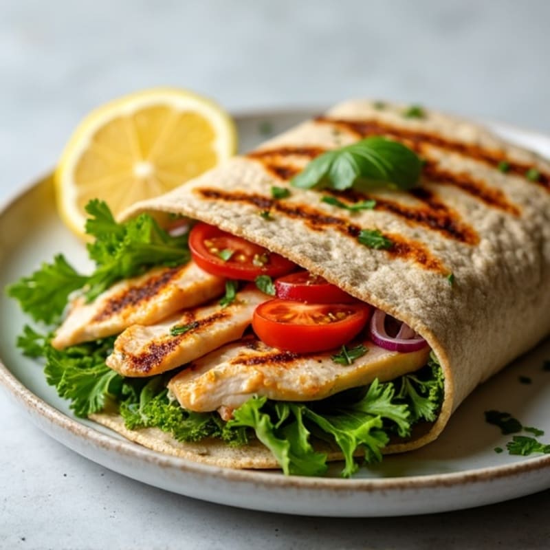 Fresh Lemon-Herb Grilled Chicken Wrap