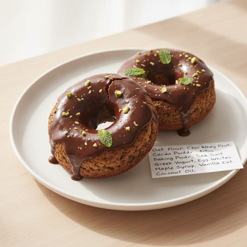 Baked Double Chocolate Protein Donuts