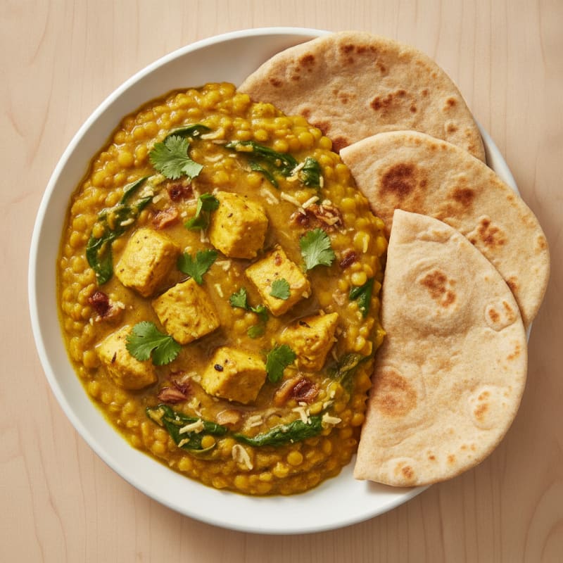 Yellow Lentil Daal with Roti