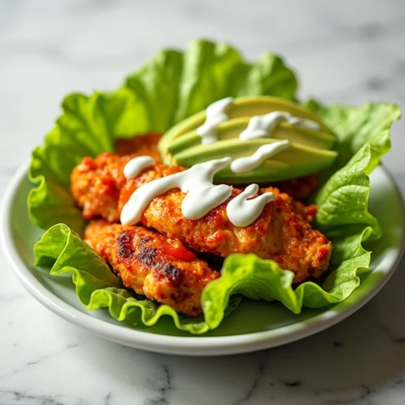 Spicy Buffalo Ranch Chicken Lettuce Wrap