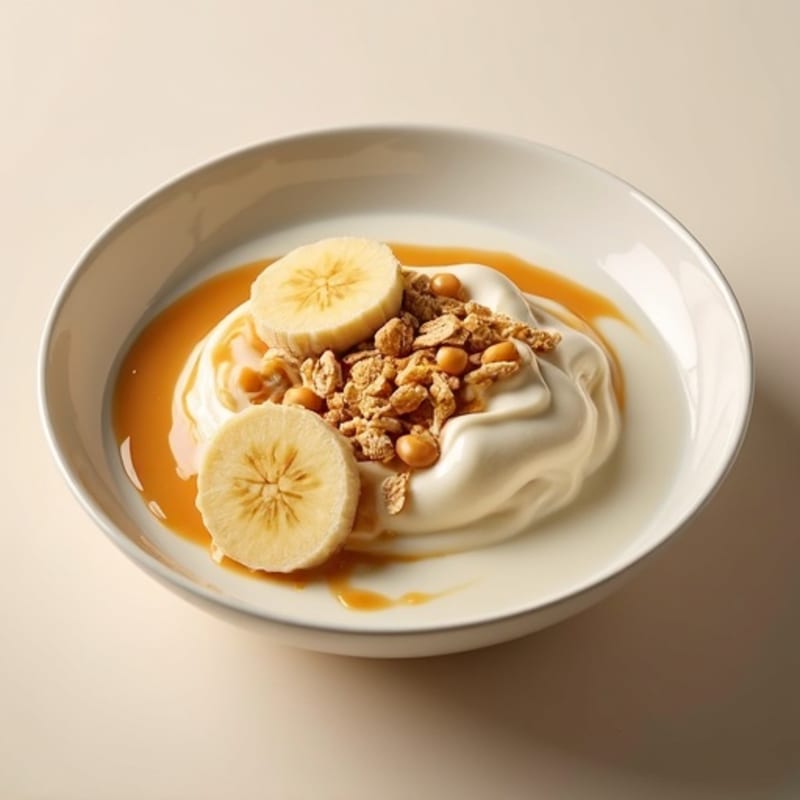 Creamy Peanut Butter Yogurt with Oats