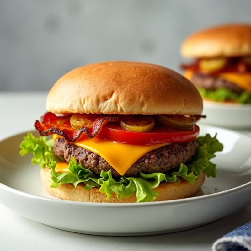 Lean Beef Double Cheeseburger Bowl with Crispy Bacon
