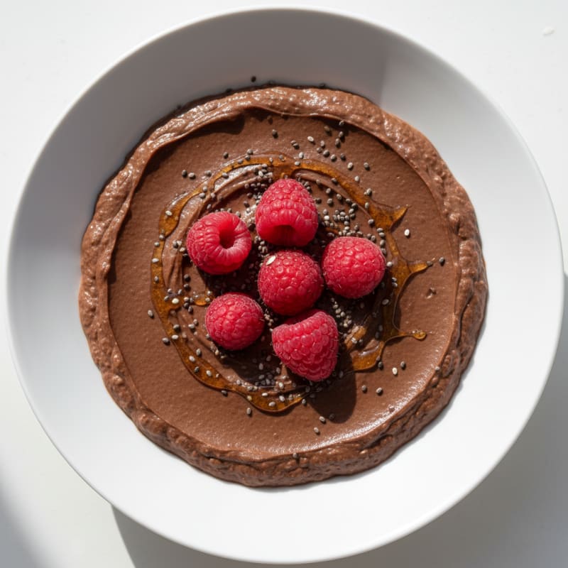 Silky Chocolate Protein Pudding with Chia Seeds