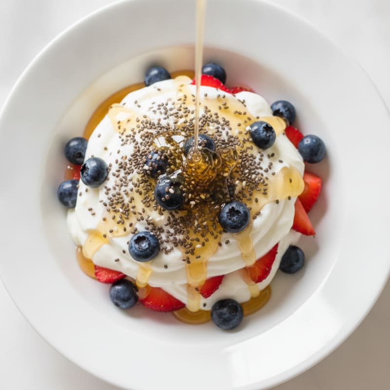 Greek Yogurt Berry Parfait with Chia Seeds