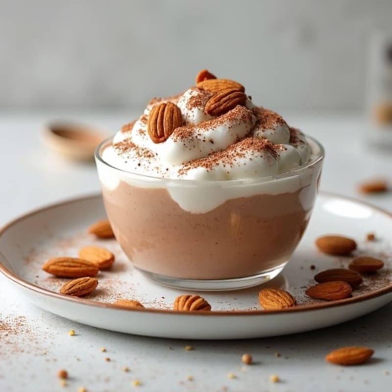 Greek Yogurt Protein Mousse with Cocoa and Chia Seeds