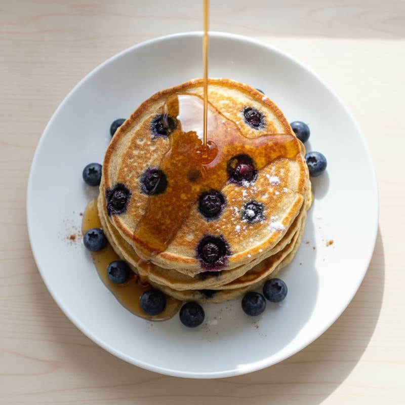 High-Protein Blueberry Greek Yogurt Pancakes