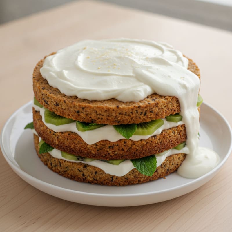 High-Protein Vanilla Bean Layer Cake