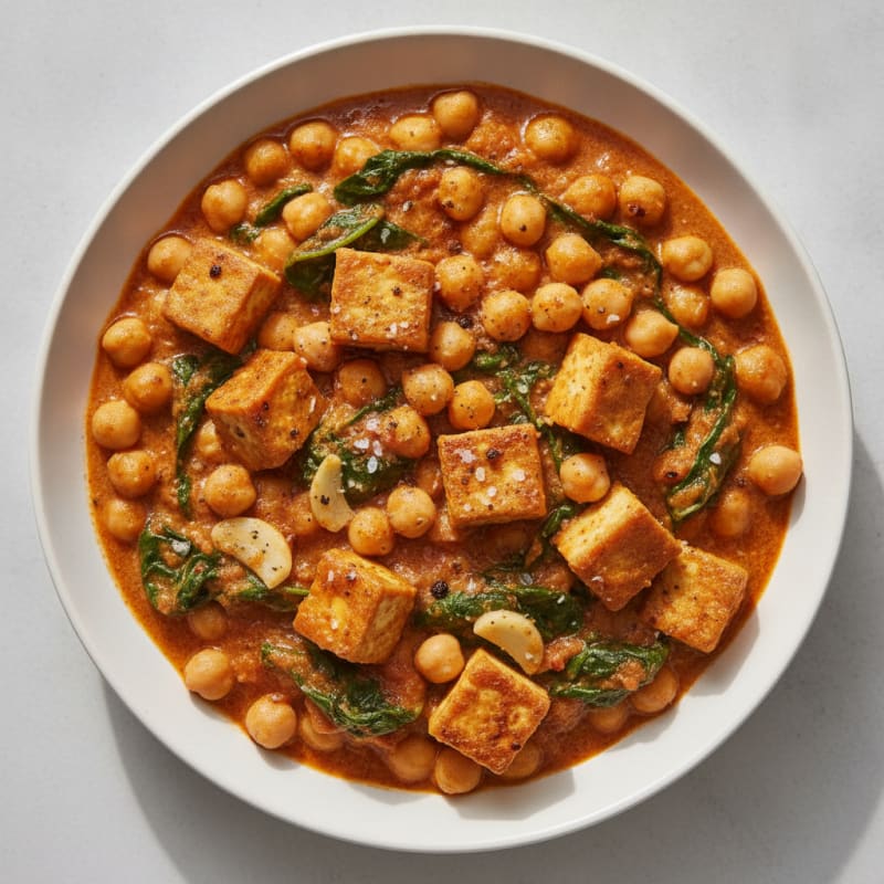 Hearty Chickpea and Tofu Vegetable Curry