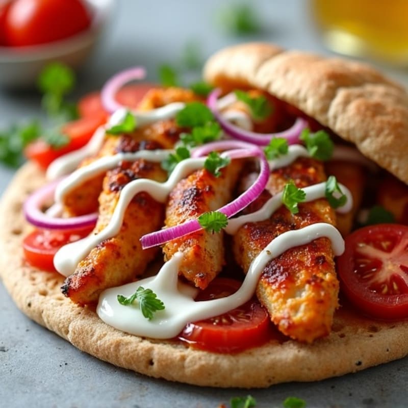 Crispy Chicken BBQ Ranch Flatbread