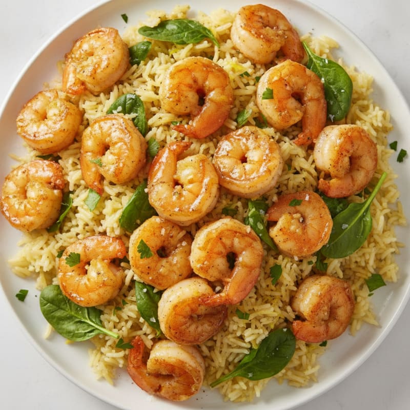 Garlic Butter Shrimp with Lemon Rice
