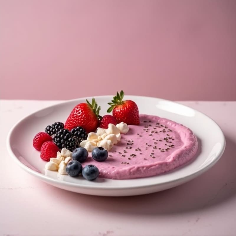Silky Greek Yogurt Protein Mousse with Berries