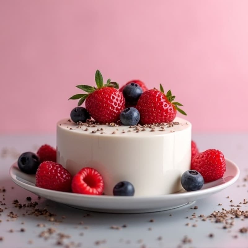 Silky Greek Yogurt Protein Mousse with Mixed Berries