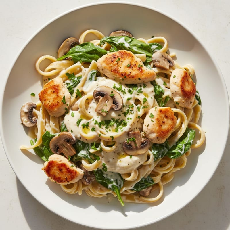 Creamy Truffle Mushroom Tagliatelle