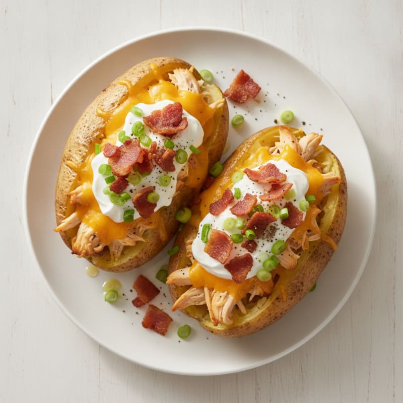 Bacon-Cheddar Stuffed Baked Potatoes