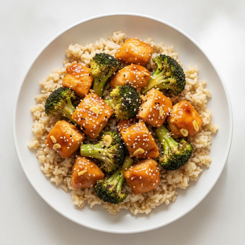 Baked Orange Chicken and Broccoli