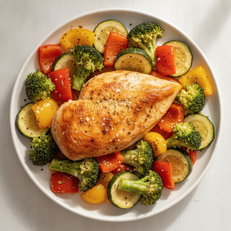 Lemon Herb Roasted Chicken and Veggies